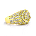 925 silver Micro Pave Rhodium Plated Men Ring